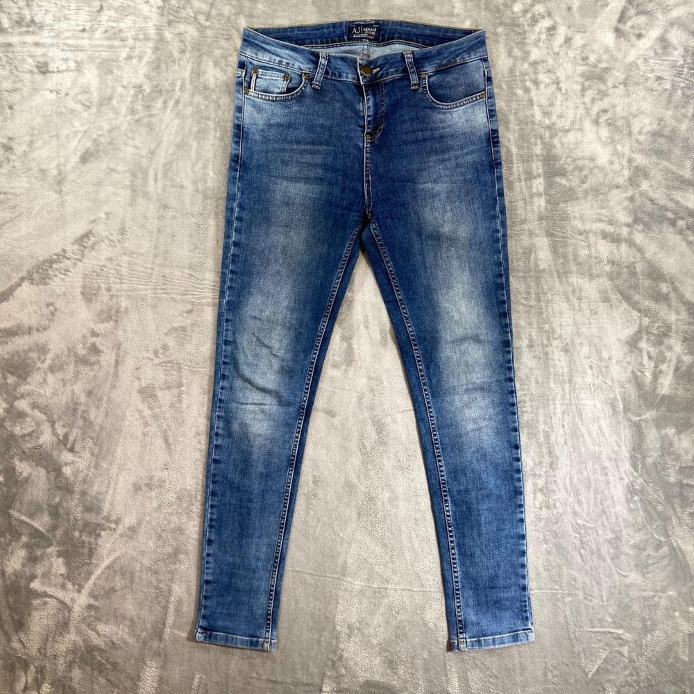 Armani Jeans Skinny Jeans Men's Size 31x30 Blue Medium Wash Denim Designer